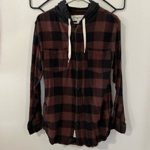 Modern Amusement Flannel Hoodie. Size L